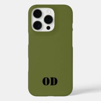 Coques iPhone 16 Pro Vert OD personnalisé monogramme personnalisé