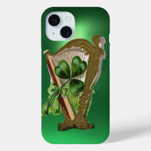 Coque Pour iPhone 15 VERT SHAMROCK HARP vert