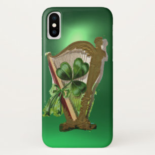 Coque iPhone X VERT SHAMROCK HARP vert