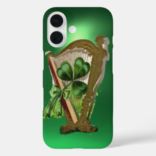 Coque Pour iPhone 16 VERT SHAMROCK HARP vert