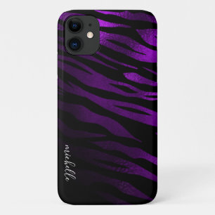 Case-Mate iPhone Case Viandes de tigre pourpre Monogramme personnalisé
