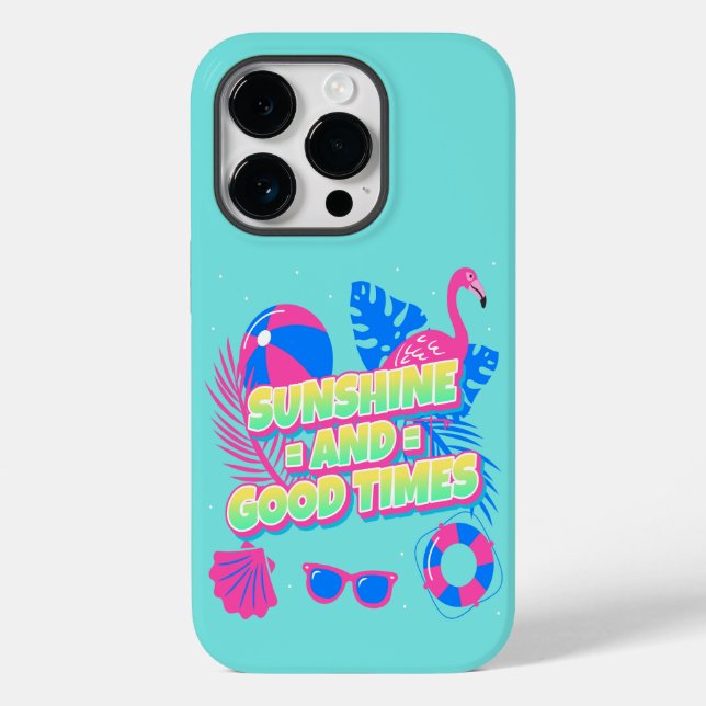 Coques Case-Mate iPhone Vibes amusantes tropicales d'été (Verso)