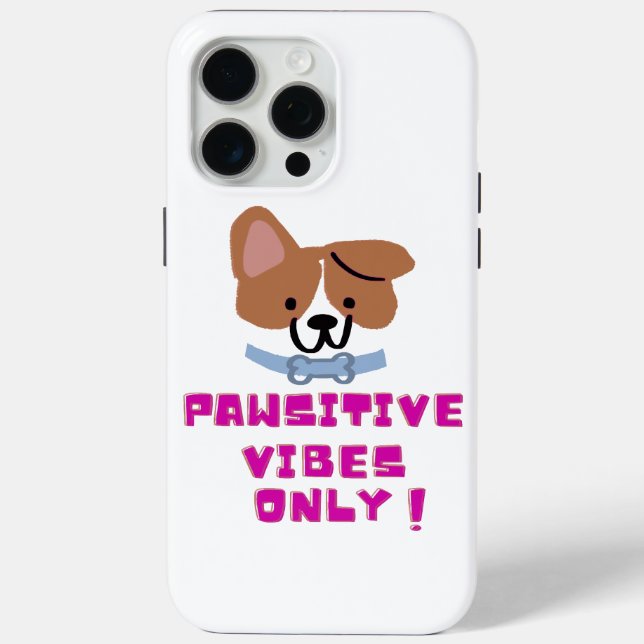 Coques Case-Mate iPhone Vibes de Pawsitive uniquement (Verso)