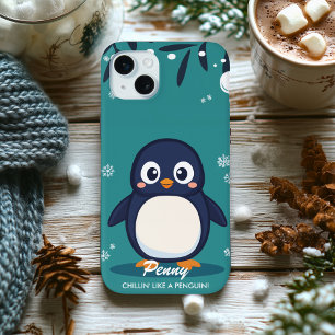 Coque Pour iPhone 14 Pro Vibes de pingouin cool - Charme mignon et conforta
