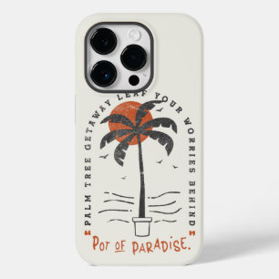 Coque Pour iPhone 14 Pro Vibes de plage Tropical Palm Tree Summer Sun Retro