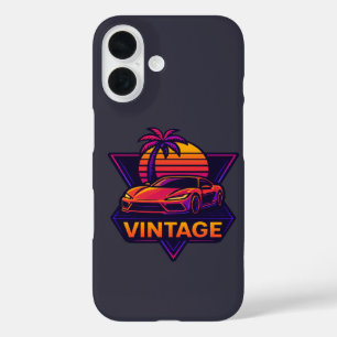 Coque Pour iPhone 16 Vibes de Ride Rétro - Vitesse du coucher de soleil