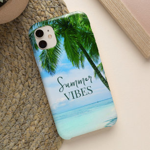 Coque Pour iPhone 14 Vibes d'été Plage Palm Tree Plage de détente Océan