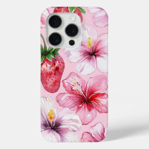 Coque iPhone 15 Pro Vibes d'été rose