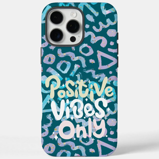 Coques Case-Mate iPhone Vibes positives uniquement géométriques vertes (Verso)