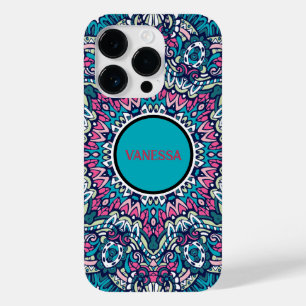 Coque Pour iPhone 14 Pro Vibrant couleur Mandala Motif Boho Hippie Imprimer