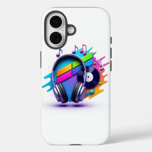 Coque Pour iPhone 16 Vibrant Musique Vibes Téléphone Boîtier - Vinyl Ar