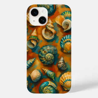 Coque Pour iPhone 14 Vibrant Ocean Shells Art Phone Case - Coastal Aest