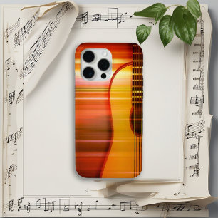 Coques iPhone 16 Vibrant Orange Abstrait Guitare Art