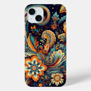 Coque iPhone 15 Mini Vibrant Paisley Delight