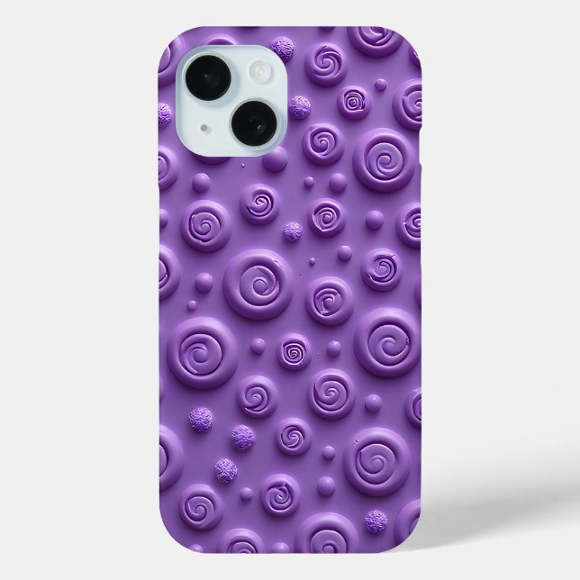 Coques Case-Mate iPhone Vibrant Purple Spiral iPhone Case Aesthetic (Verso)