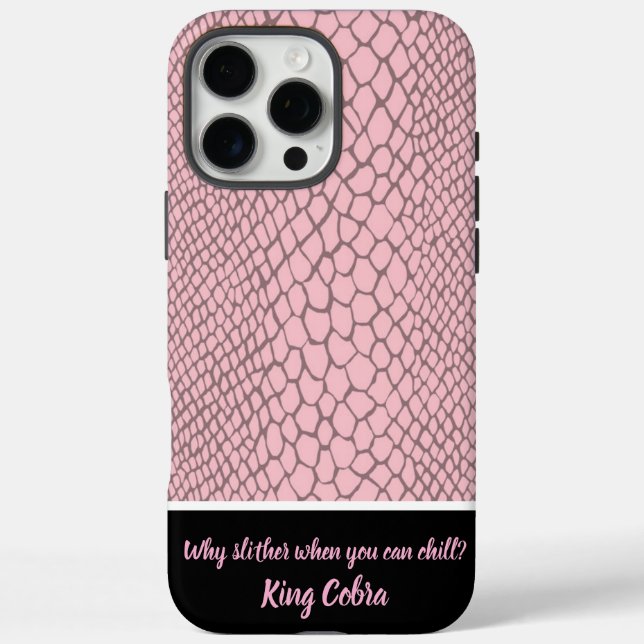 Coques Case-Mate iPhone Vibrant texture serpent rose (Verso)