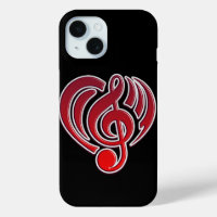 Vibrations Amour Musical Cœur Rouge Note De Musiqu