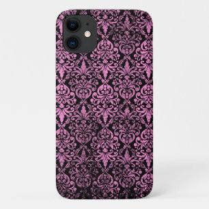 Case-Mate iPhone Case Victorian Grunge désossé Porté Rose Noir Damask