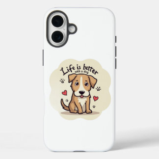 Coques iPhone 16 Plus Vie avec des chiens