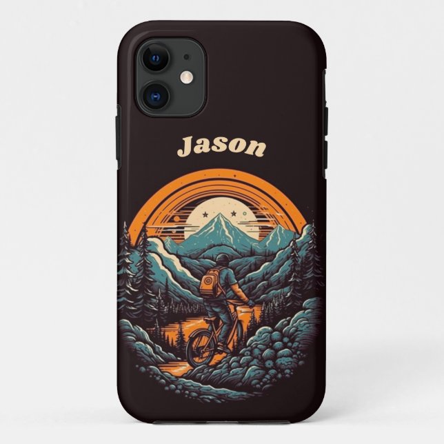 Coques Case-Mate iPhone Vie cyclable, personnalisable rétro (Dos)