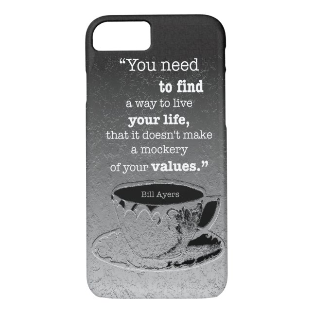 Coques Case-Mate iPhone Vie et valeurs, Existentialisme illustré citation (Dos)