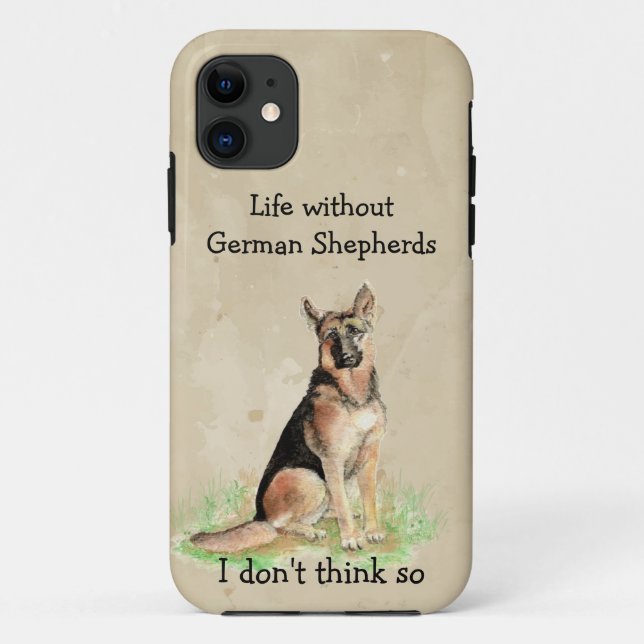 Coques Case-Mate iPhone Vie sans chien berger allemand Citation amusante (Dos)