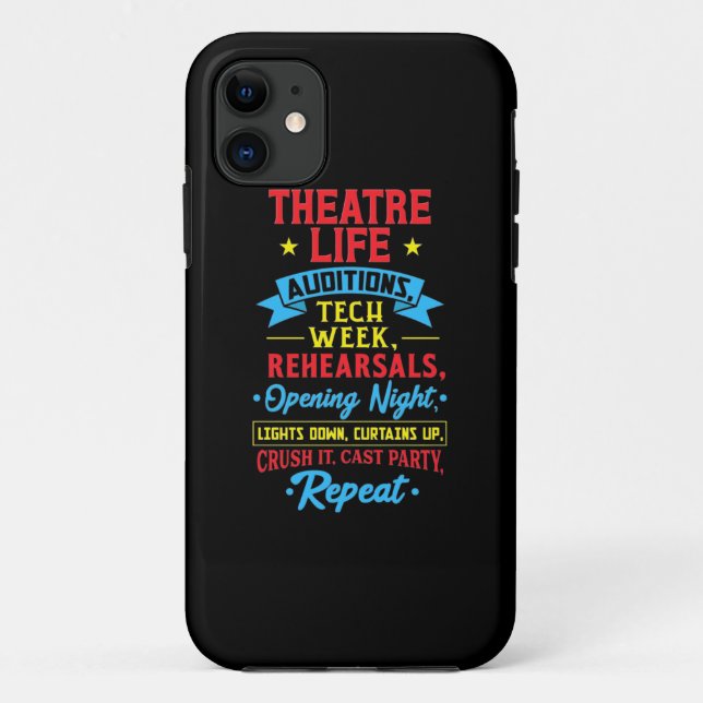Coques Case-Mate iPhone Vie théâtrale pour acteur (Dos)