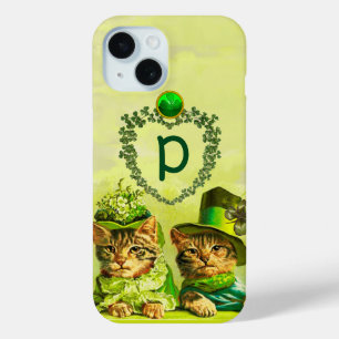 COQUE POUR iPhone 15 VIEILLE MODE ST.PATRICK'S DAVANTAGE COEUR MONOGRAM