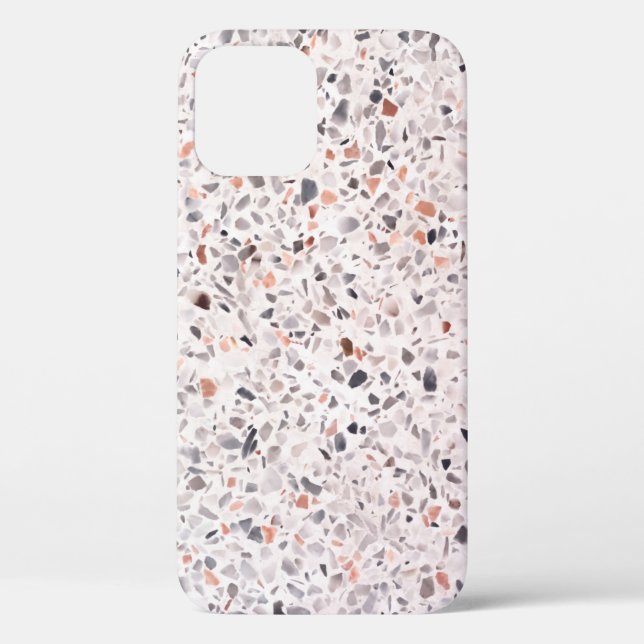 Coques Case-Mate iPhone Vieille texture terrazzo, motif d'hamper. (Verso)