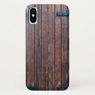 Coque Case-Mate Pour iPhone Vielles Portes Brown En Bois Avec Support En Fer N