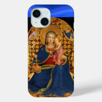 VIERGE AVEC ENFANT ET ANGELS, Saphir Bleu