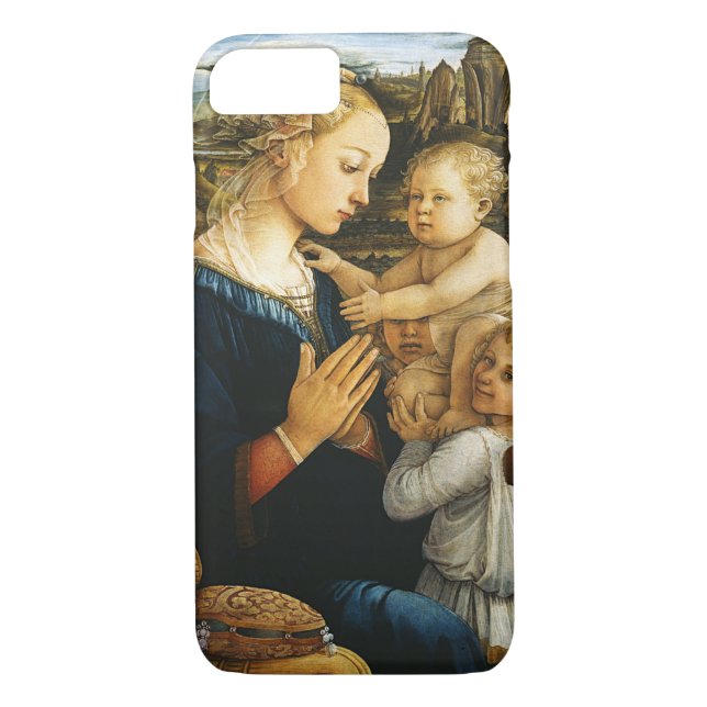 Coques Case-Mate iPhone Vierge avec enfant et deux anges, Filippo Lippi (Dos)