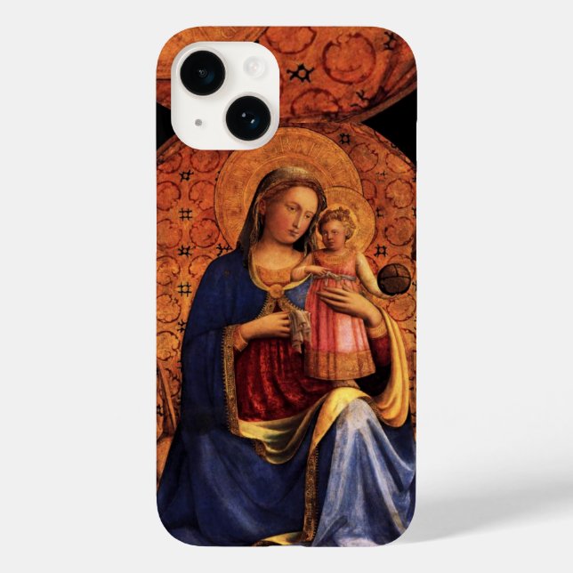 Coques Case-Mate iPhone VIERGE AVEC ENFANT ET SAINTS, bleu noir (Verso)