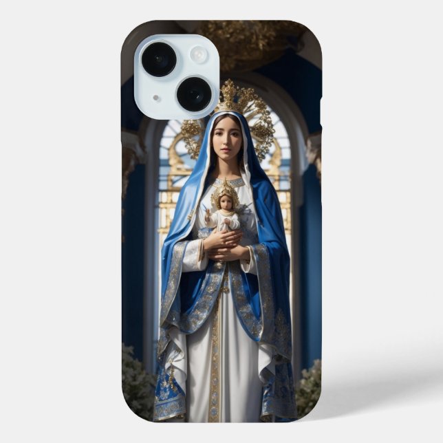 Coques Case-Mate iPhone Vierge Marie et bébé Jésus (Verso)