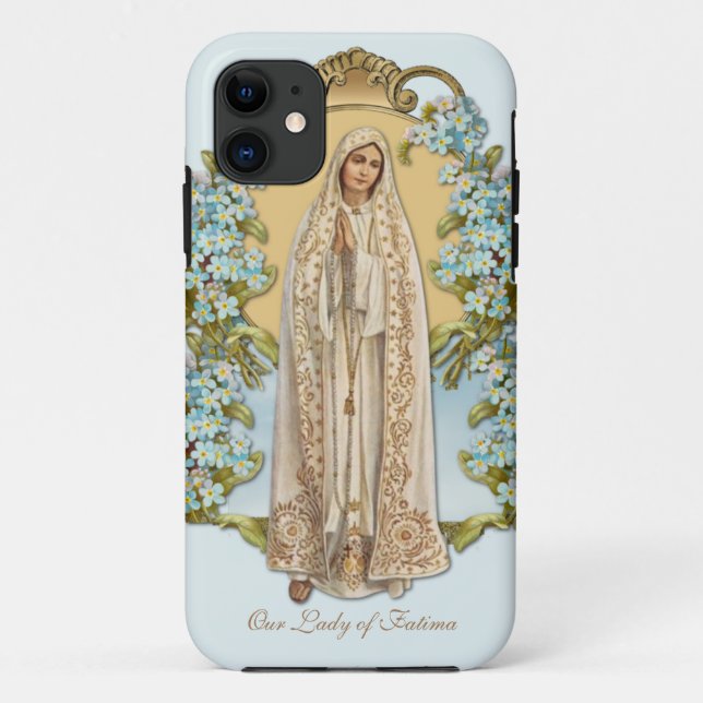 Coques Case-Mate iPhone Vierge Marie Florale Religieuse Dame De Fatima (Dos)