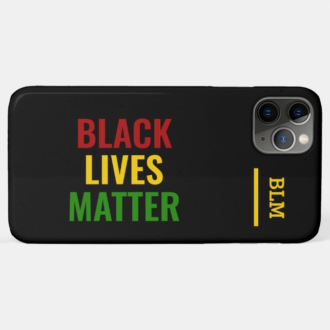 Coques Case-Mate iPhone VIES NOIRES OBLIGATOIRES BHM Élégant Monogramme (Dos (Horizontal))