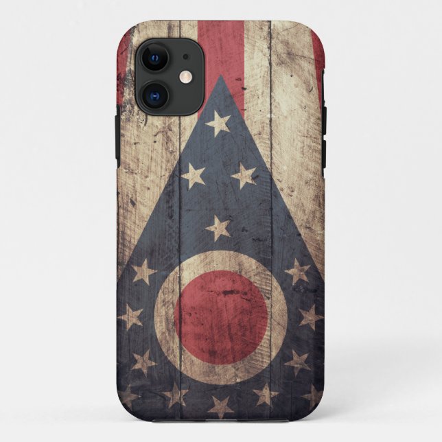 Coques Case-Mate iPhone Vieux cas en bois de l'iPhone 5 de drapeau de (Dos)