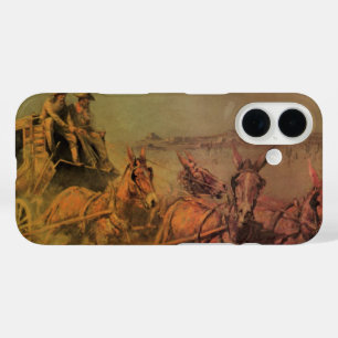Coque Pour iPhone 16 Vieux Cowboys, La diligence par John Borein