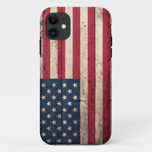 Case-Mate iPhone Case Vieux drapeau américain en bois