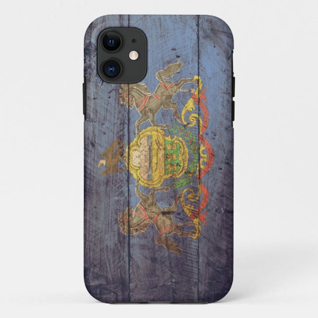 Coques Case-Mate iPhone Vieux drapeau en bois de la Pennsylvanie ; (Dos)