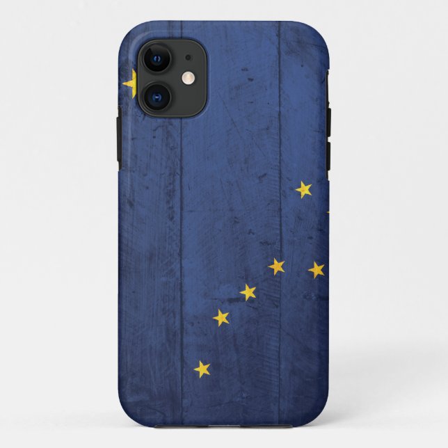 Coques Case-Mate iPhone Vieux drapeau en bois de l'Alaska (Dos)