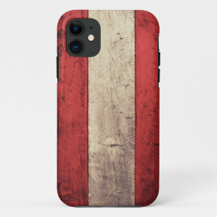 Coque Case-Mate Pour iPhone Vieux drapeau en bois de l'Autriche