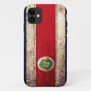 Coques Pour iPhone Vieux drapeau en bois de Rican de côte