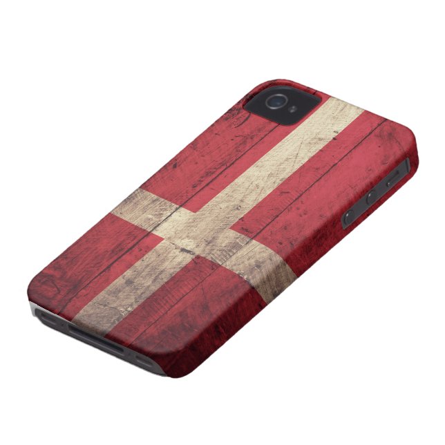 Coques Case-Mate iPhone Vieux drapeau en bois du Danemark (Bas)