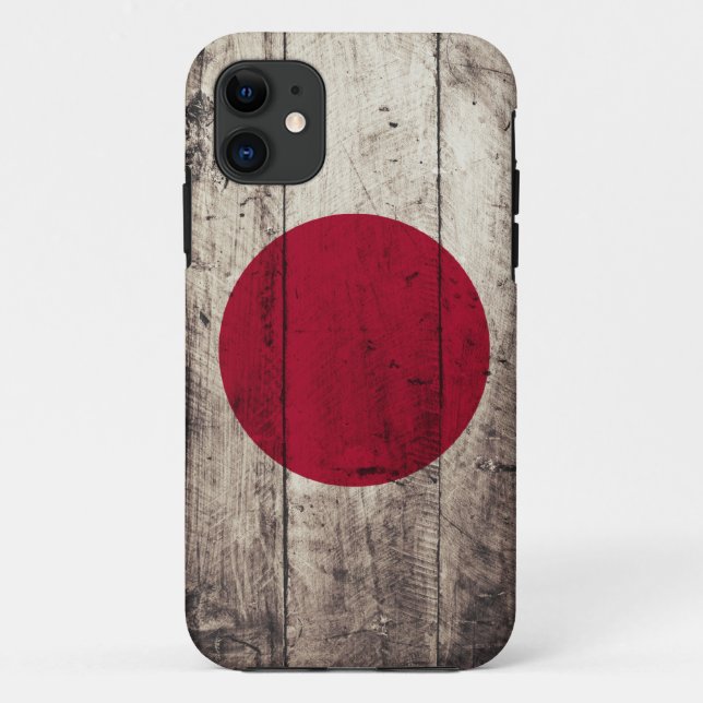 Coques Case-Mate iPhone Vieux drapeau en bois du Japon (Dos)