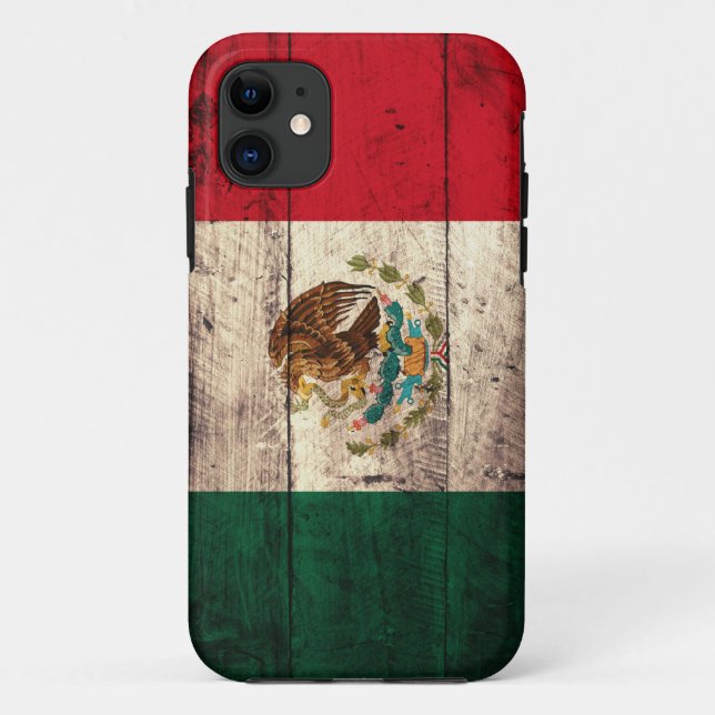 Coques Case-Mate iPhone Vieux drapeau en bois du Mexique (Dos)