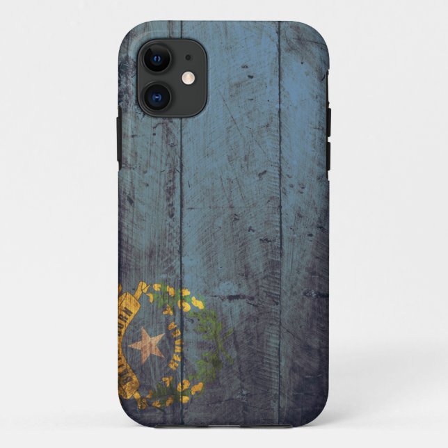 Coques Case-Mate iPhone Vieux drapeau en bois du Nevada ; (Dos)
