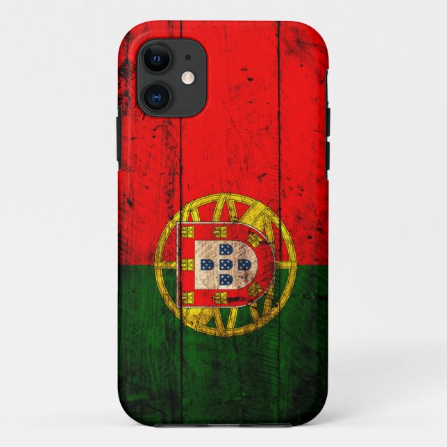 Coques Case-Mate iPhone Vieux drapeau en bois du Portugal (Dos)