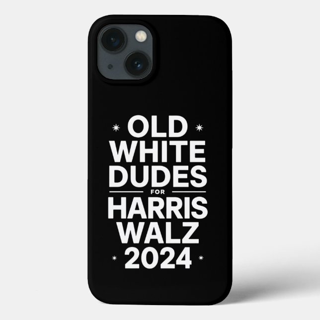 Coques Case-Mate iPhone Vieux Dudes blancs pour Harris Walz Politique Démo (Verso)