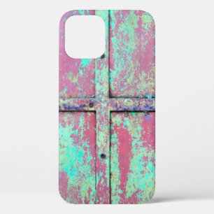 Case-Mate iPhone Case Vieux mur peint en vert avec une texture rouille.